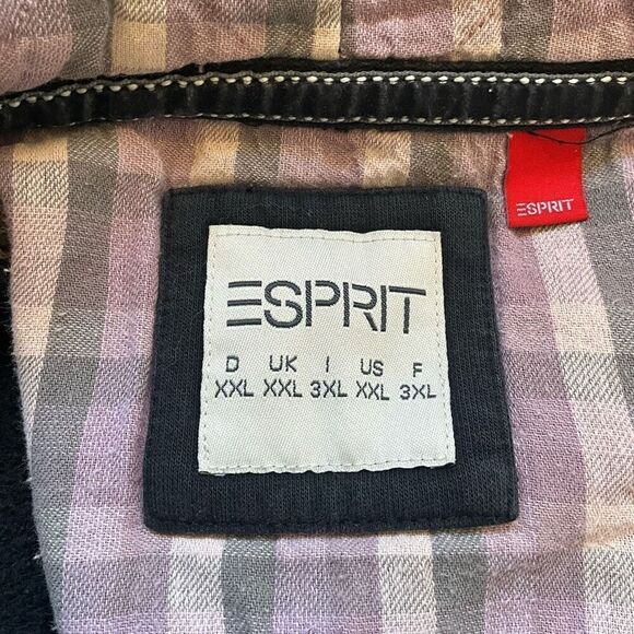 Esprit Womens Plus Size XXL Zip Toggle Button Front Hooded Coat Black Lined - Picture 14 of 16